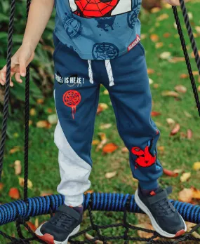 Little Kids' Licensed Spiderman Trackpant in Grey Marle/admiral/red | Postie