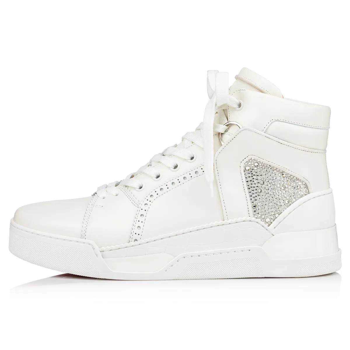 Loubikick Strass High-top Sneakers - Calf leather - White - Men