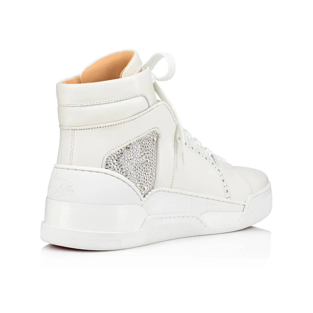 Loubikick Strass High-top Sneakers - Calf leather - White - Men