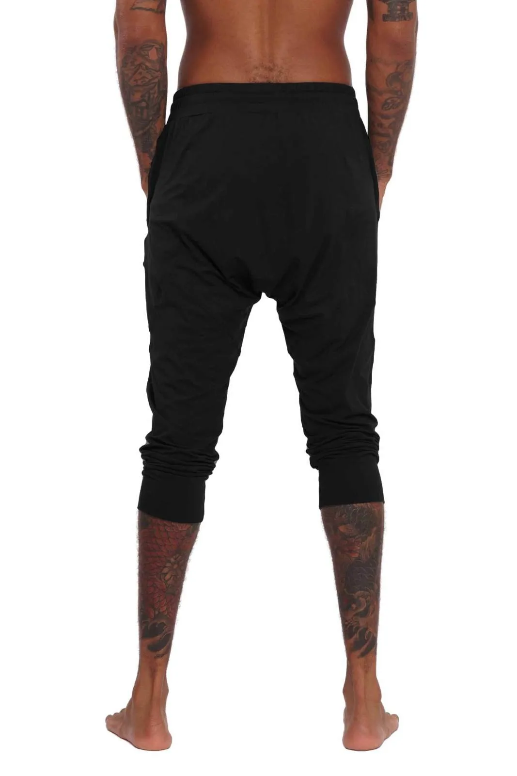 Madrid Mens Black Jogger Shorts