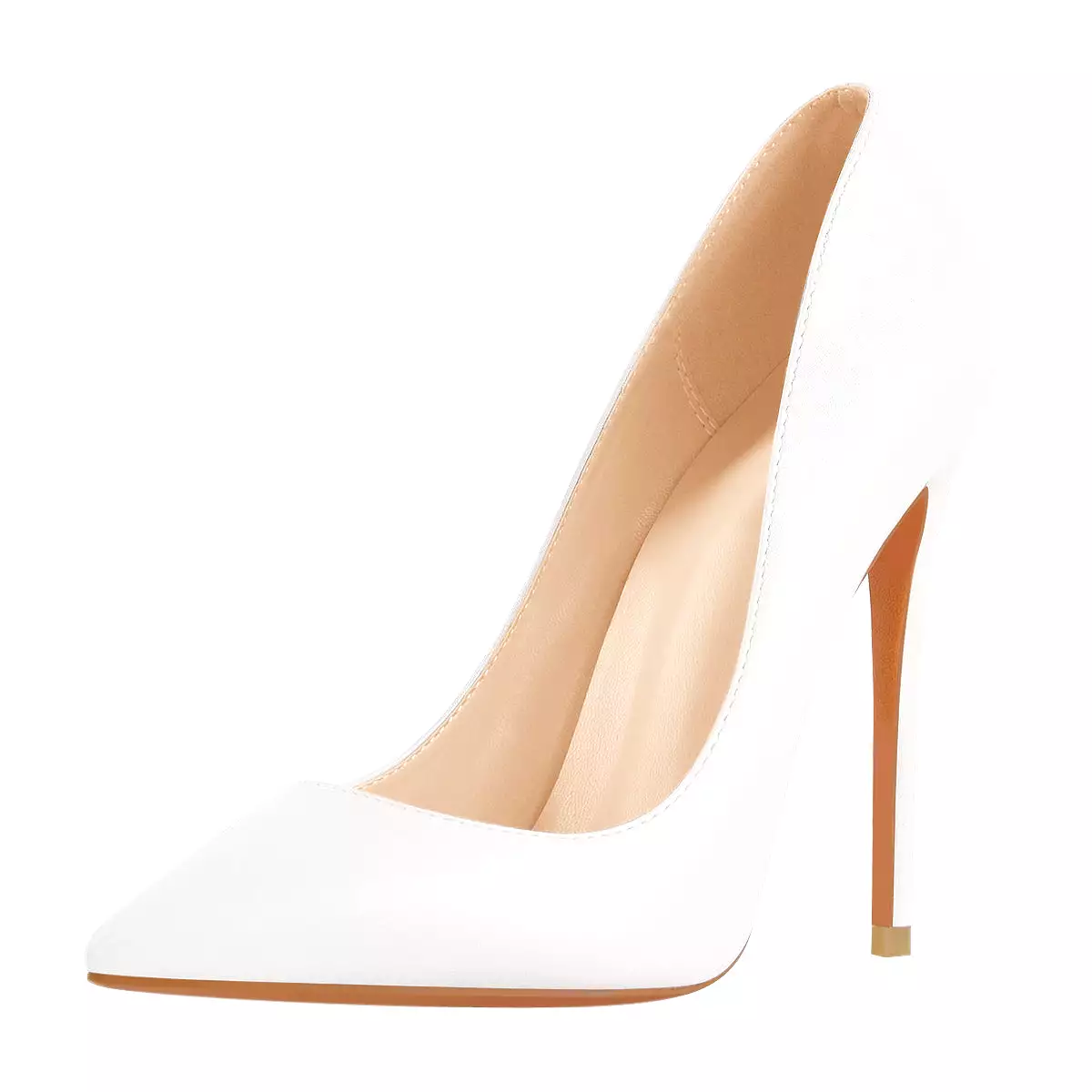 Matte White Pointed Toe Stiletto Pumps