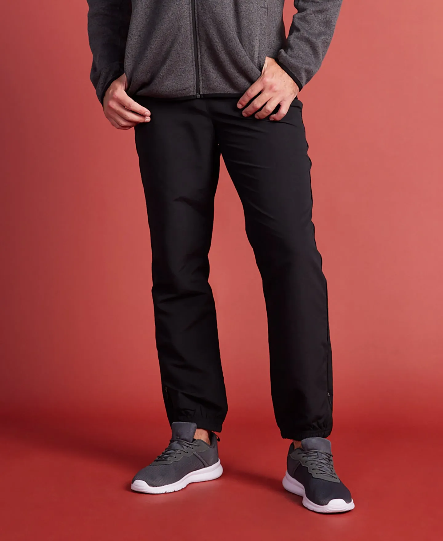 Men's Active Microfibre Trackpant in Black | Postie