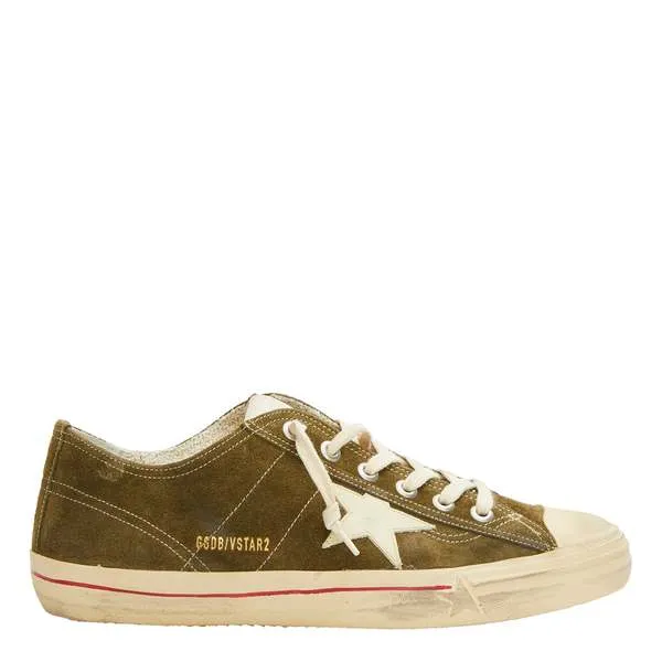 Men's V Star 2 Suede Upper And Star Foxing Line Sneakers - Khaki