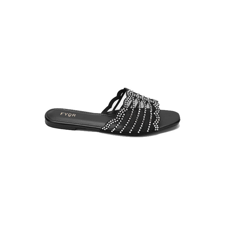 Mesh Diamante Slide Sandal MY 258