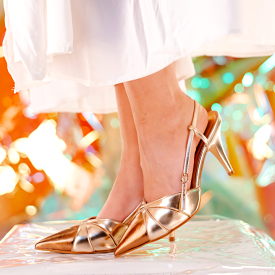 Metallic Ankle Strap Sandal BWR 048