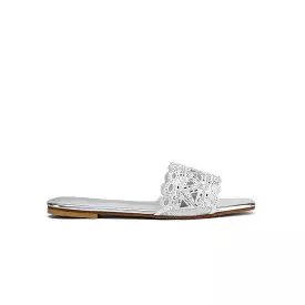 Mirror Cut Embellished Slide Sandal MY 319