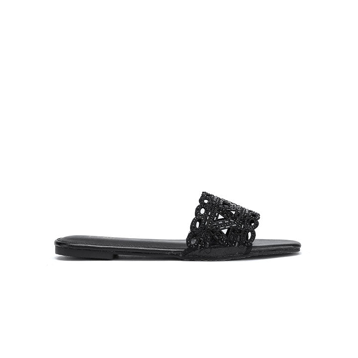 Mirror Cut Embellished Slide Sandal MY 319