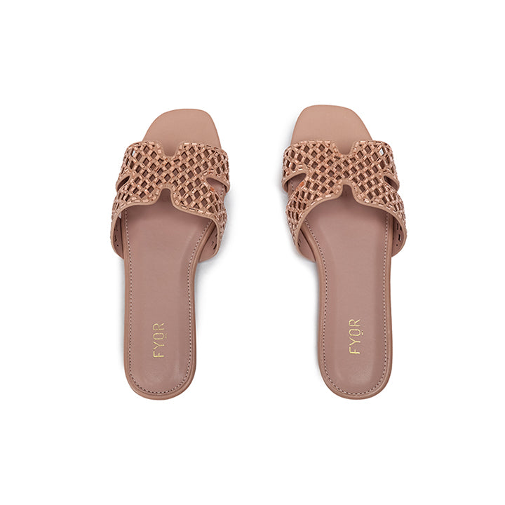 Mirror Embellished Braided Sandal MY 284