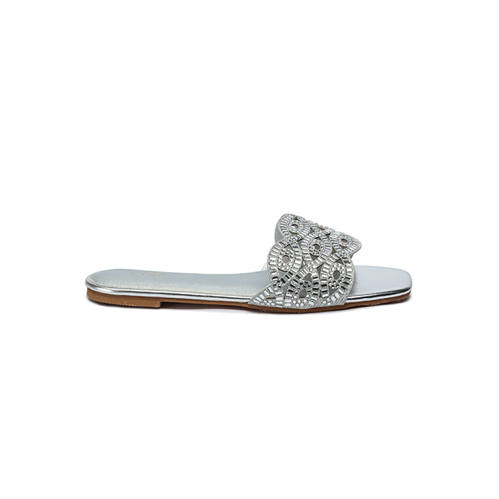 Mirror Embellished Braided Sandal MY 287