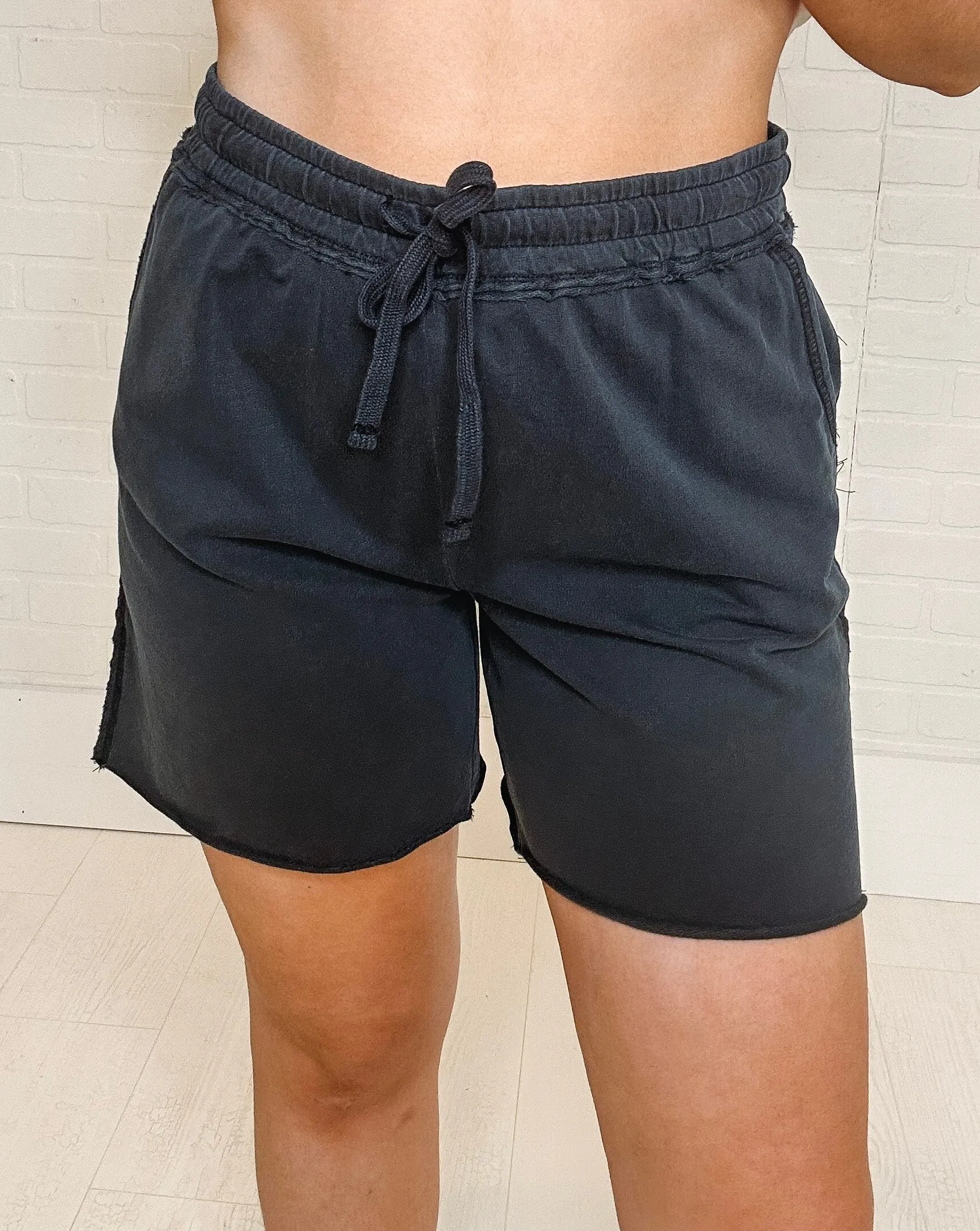 Movie Night Cotton Shorts-- Black