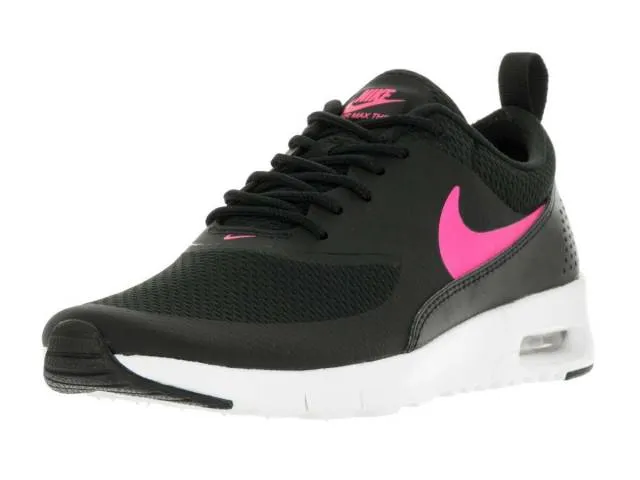 Nike air max thea girls' grade school running shoes 814444-001 black sz. 4.5-7