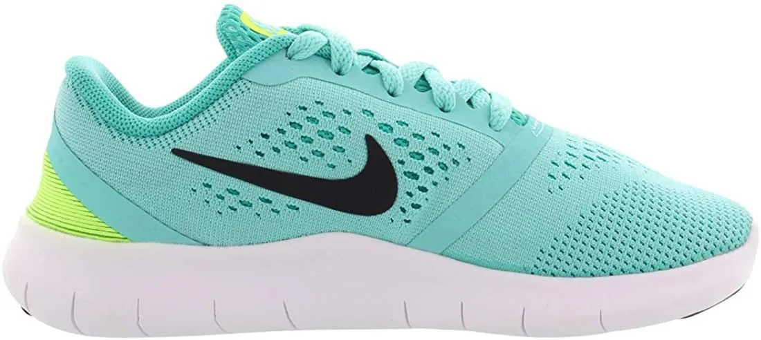 Nike Free Rn Running Preschool Girl's Shoes , Hyper Turquoise/Black/Clear Jade/Volt, 13 Little Kid