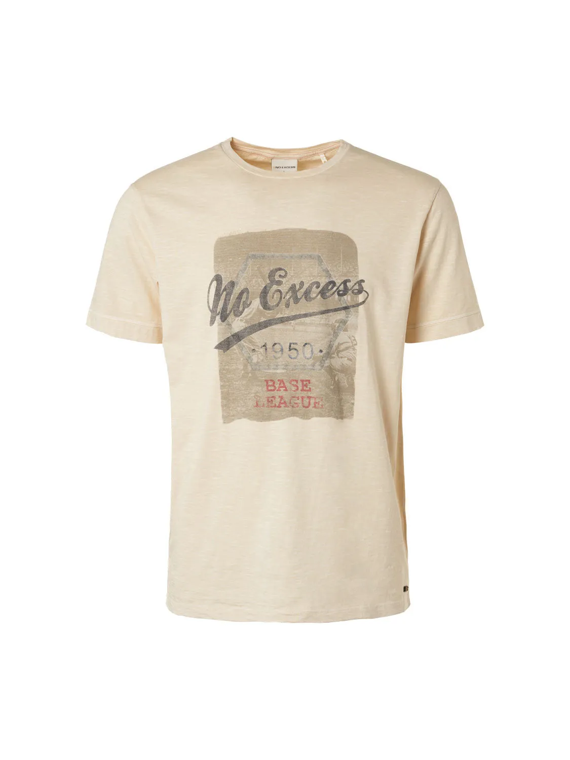 No Excess - Dyed Print T-Shirt - Cream or Light Army Green