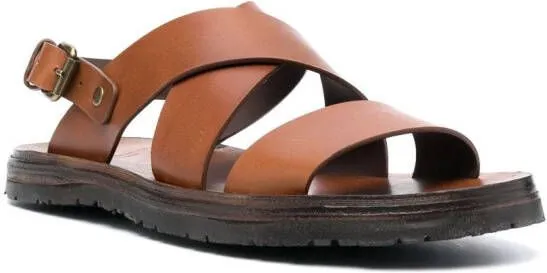 Officine Creative Kontraire 005 leather sandals Brown