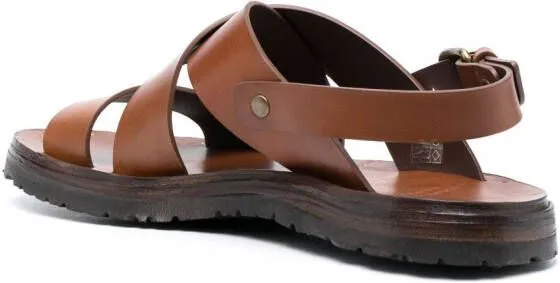 Officine Creative Kontraire 005 leather sandals Brown