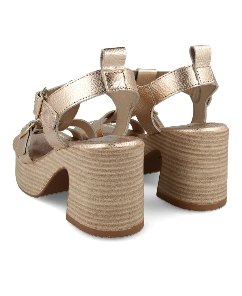 Penelope 6311 multi straps sandals with buckles