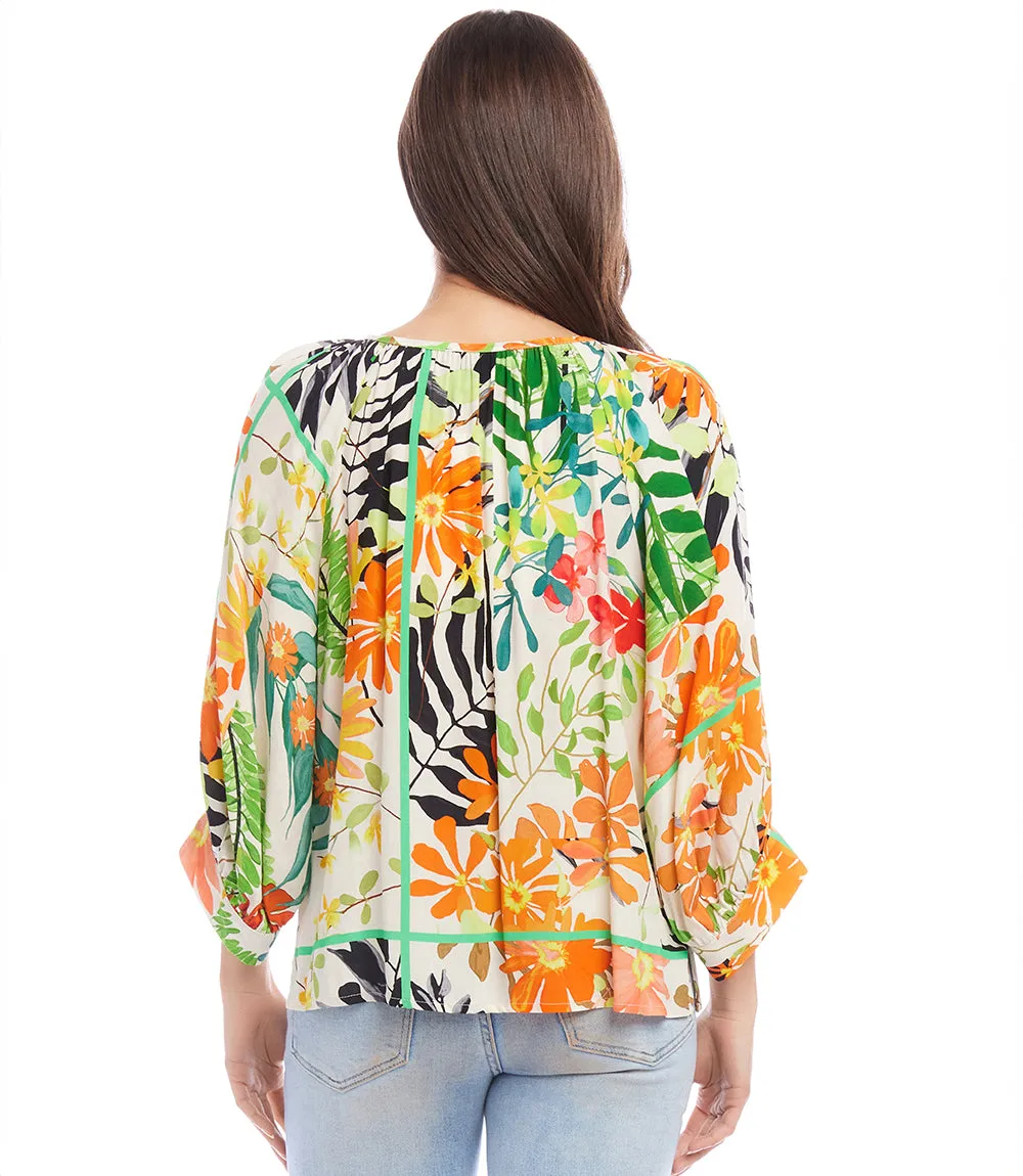 Petite Size Blouson Sleeve Top