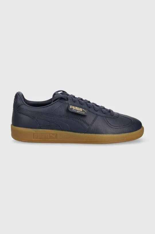 Puma leather sneakers navy blue color