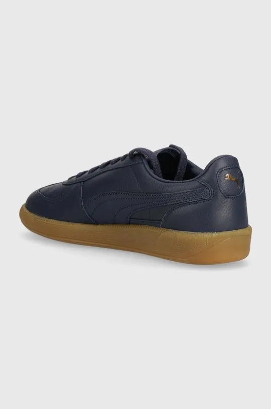 Puma leather sneakers navy blue color