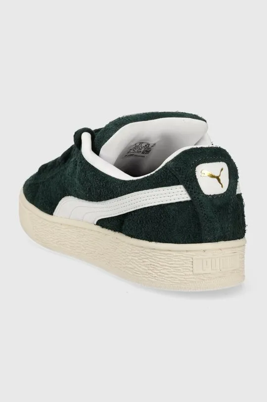 Puma leather sneakers Suede XL Hairy green color