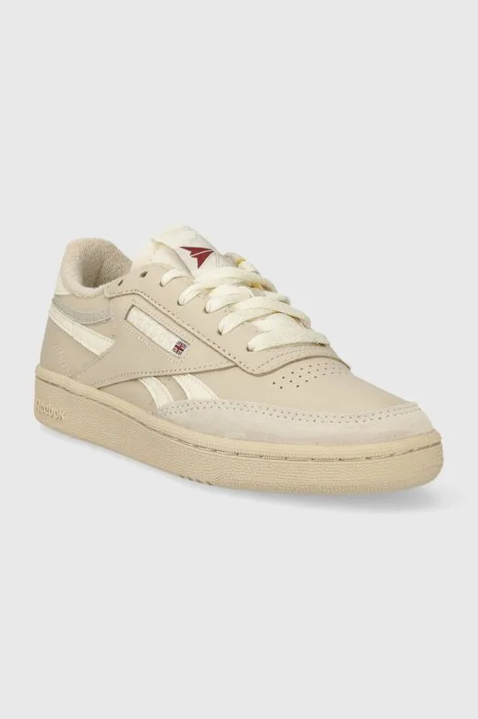 Reebok leather sneakers beige color