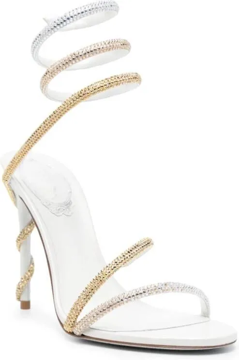 René Caovilla 115mm Margot sandals Gold