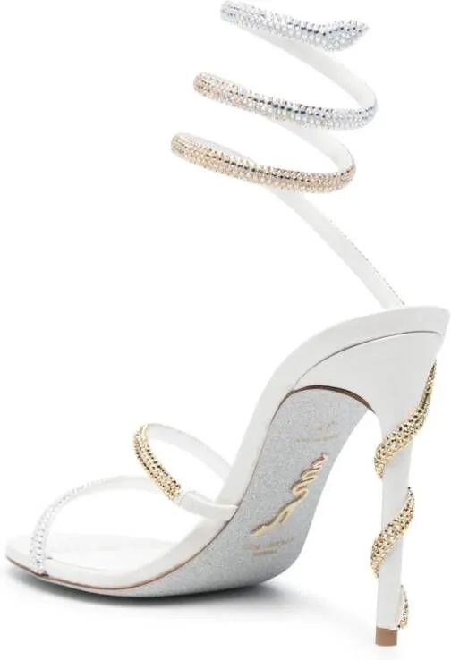 René Caovilla 115mm Margot sandals Gold