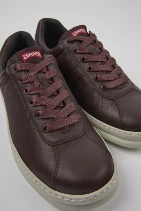 Runner Burgundy leather sneakers for men