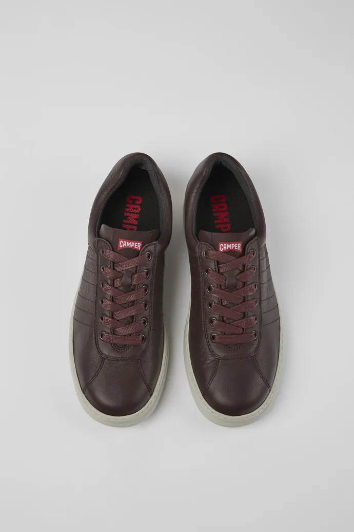 Runner Burgundy leather sneakers for men