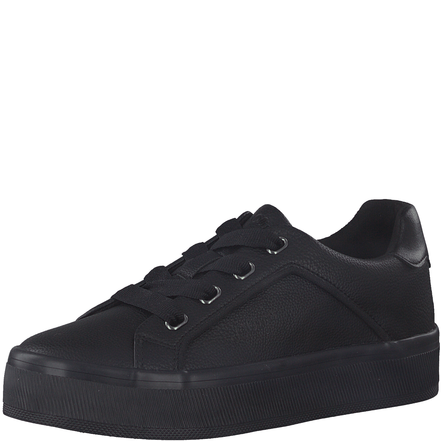 S Oliver Lace Up Trainer Black