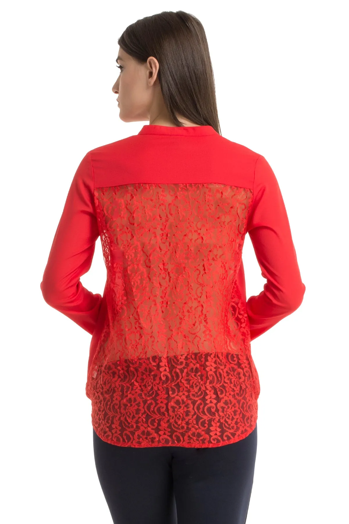 Scarlet Lace Back Shirt