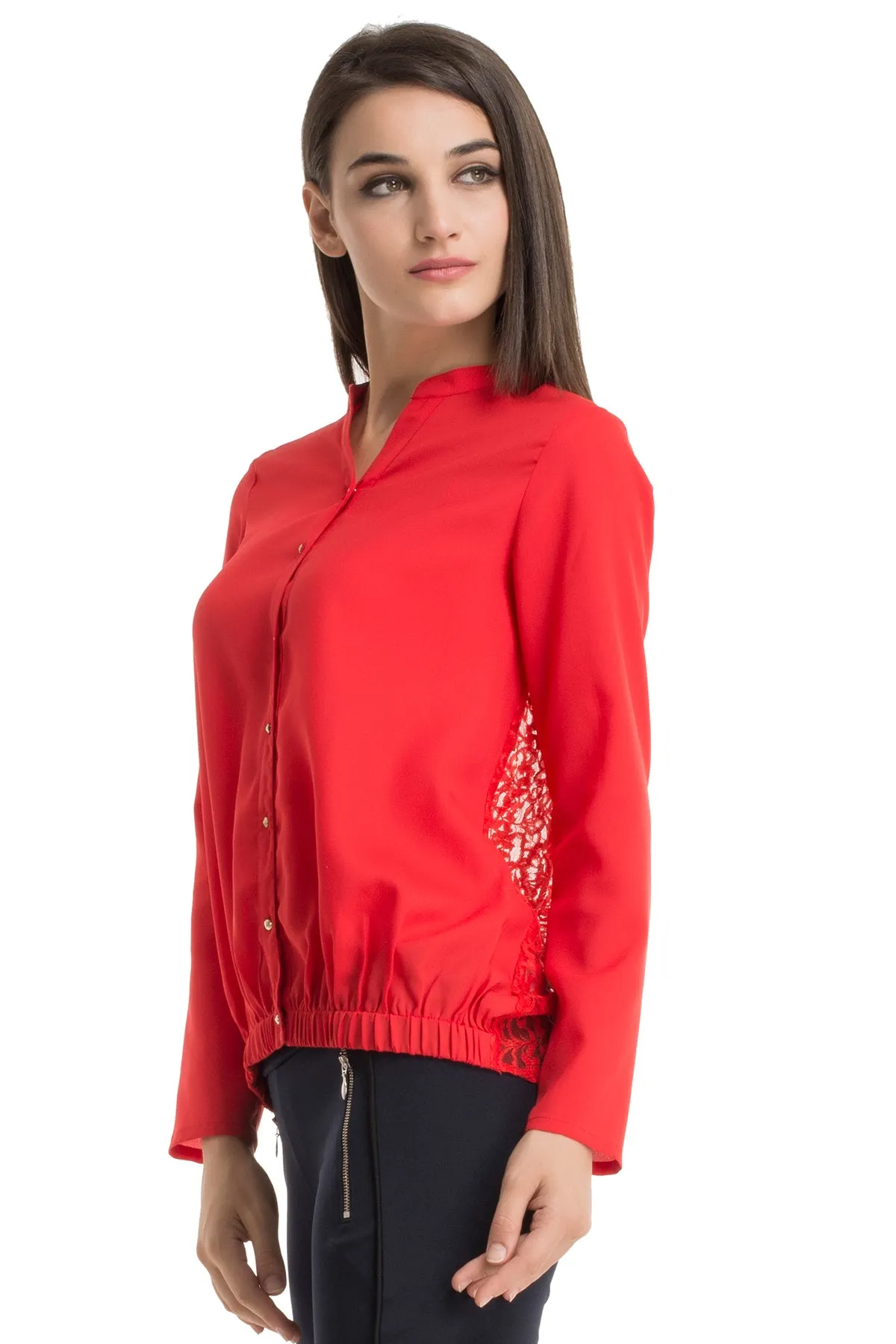 Scarlet Lace Back Shirt