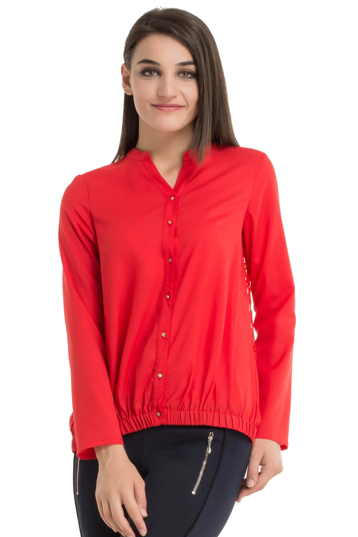 Scarlet Lace Back Shirt