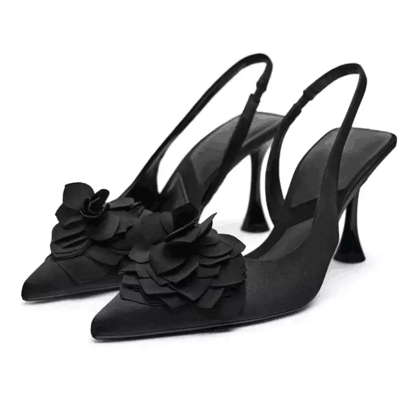 Sexy Party Bow Pumps For Woman Summer Elegant Pointed Toe Stiletto Heels 2024