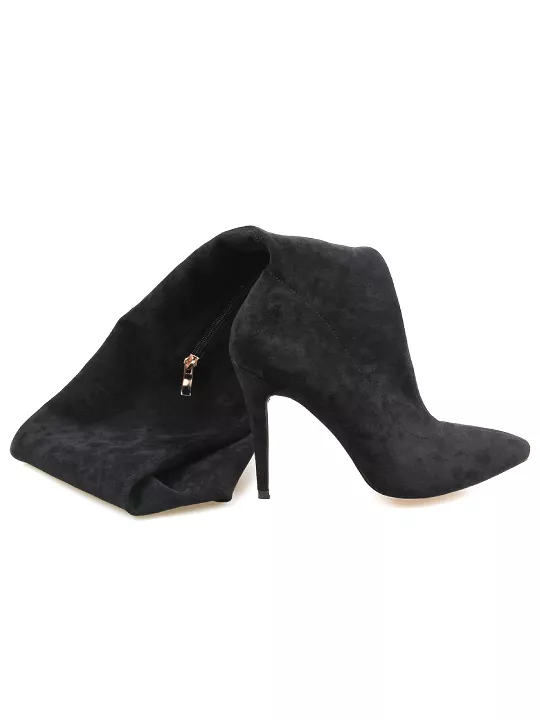 Sexy Suede Pointed Toe Stiletto High Heels Boots