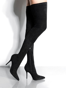 Sexy Suede Pointed Toe Stiletto High Heels Boots