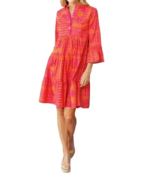 SHERIDAN FRENCH Caty Dress In Magenta Botanical