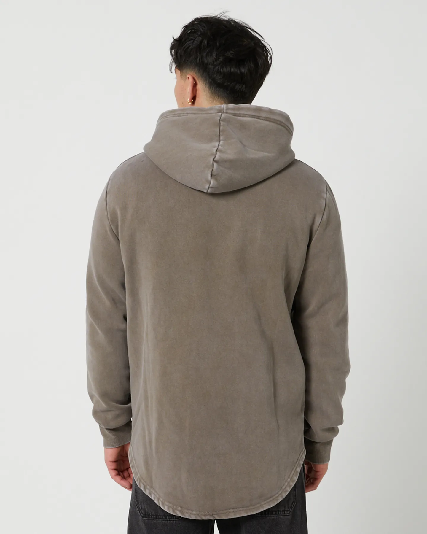 Silent Theory Curved Hem Mens Hoody - Earth | SurfStitch