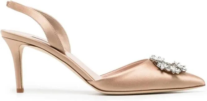 SJP by Sarah Jessica Parker Edith crystal-embellished 70mm sandals Gold