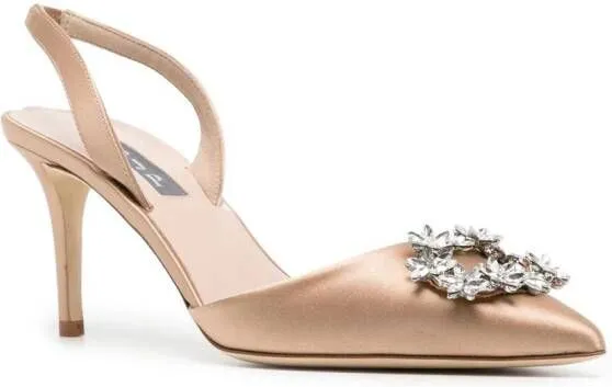 SJP by Sarah Jessica Parker Edith crystal-embellished 70mm sandals Gold