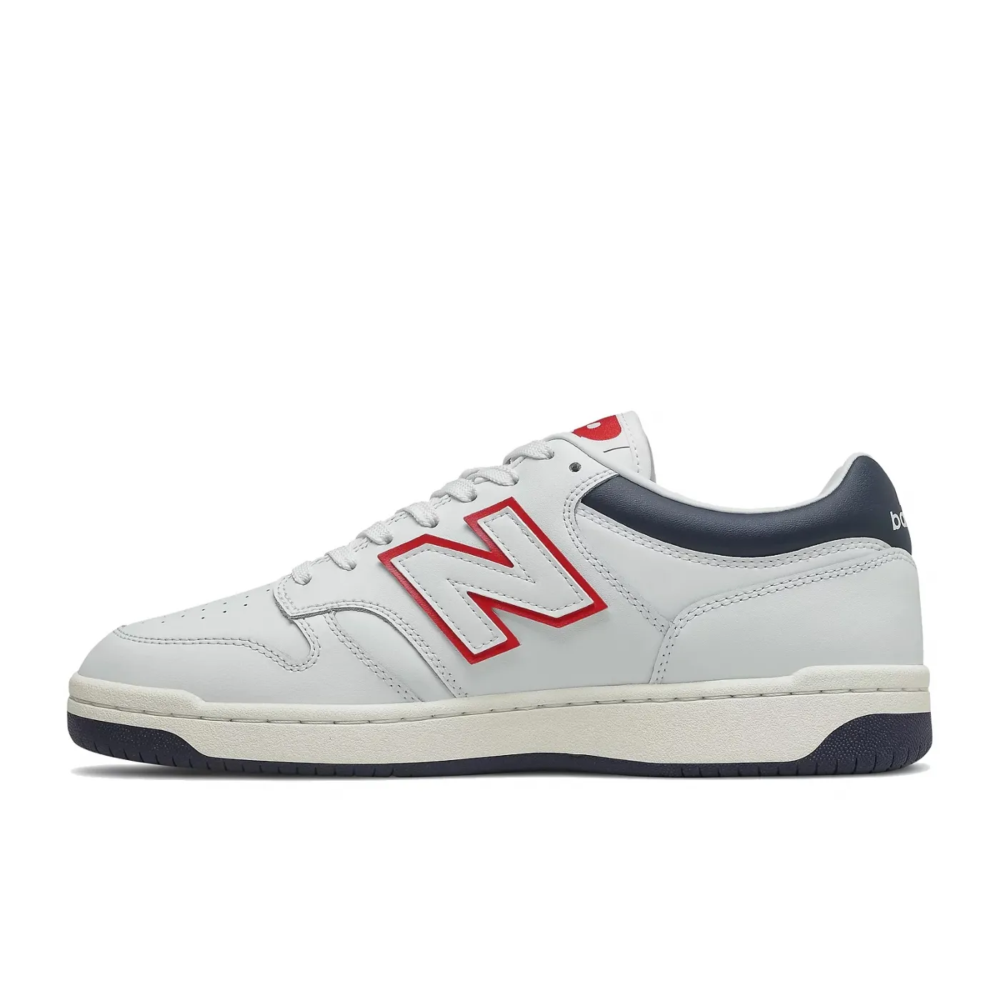 SNEAKERS NEW BALANCE LIFESTYLE - MTZ -LEATHER / TEXILE / OTHER - WHITE/NAVY BB480LWG