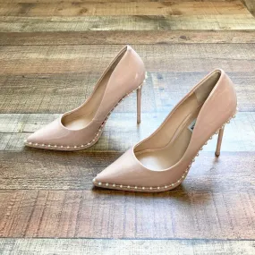 Steve Madden Blush Patent with Pearl Detail Pointy Toe Stiletto Pumps- Size 7.5 (see notes)