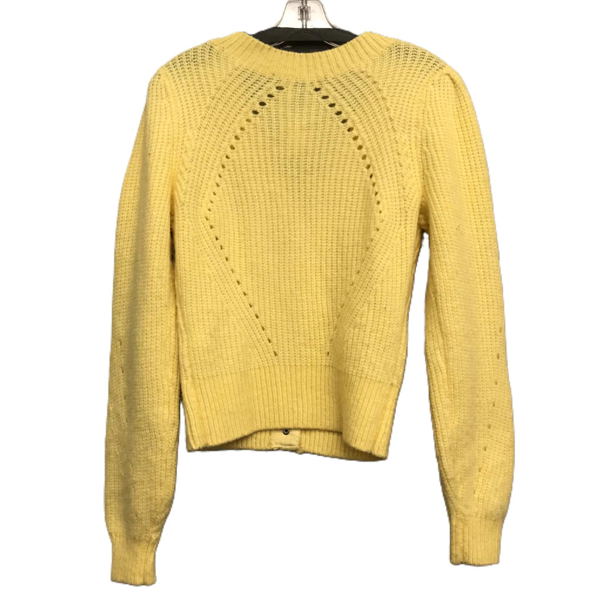 Sweater Cardigan By White House Black Market In Yellow, Size: S