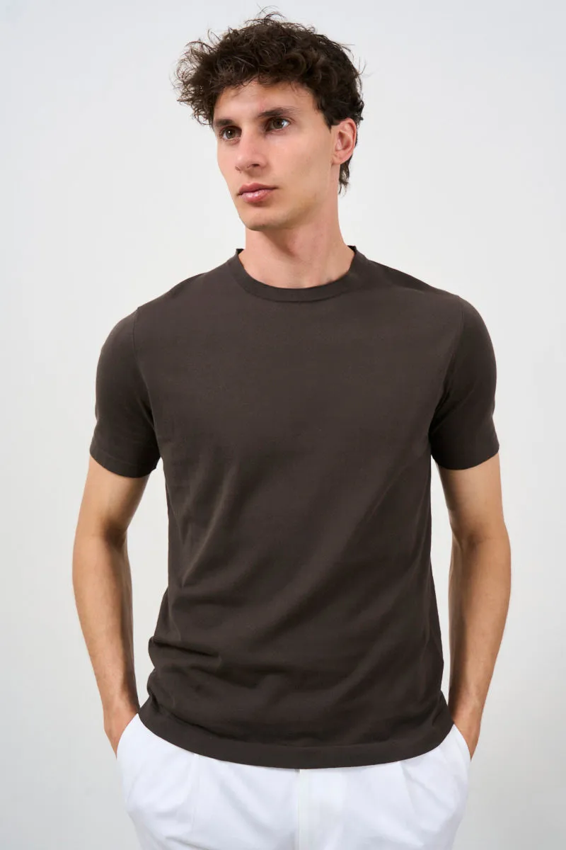 T-shirt uomo a costine in cotone