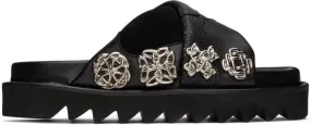 Toga Pulla SSENSE Exclusive Black Platform Flat Sandals