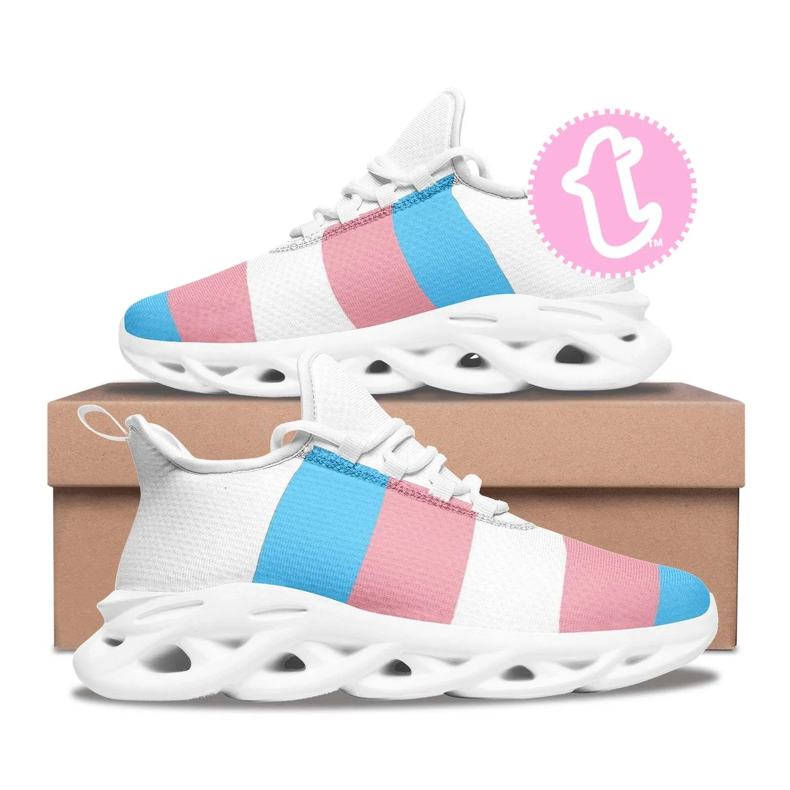 Trans Coloured Casual Mesh Blade Sneakers