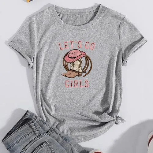 Unisex T-shirt Short Sleeve T-Shirts Printing Casual Cartoon Letter