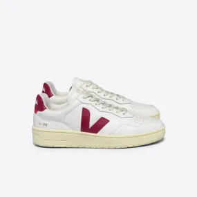 V-90 Leather Sneaker (White + Marsala)