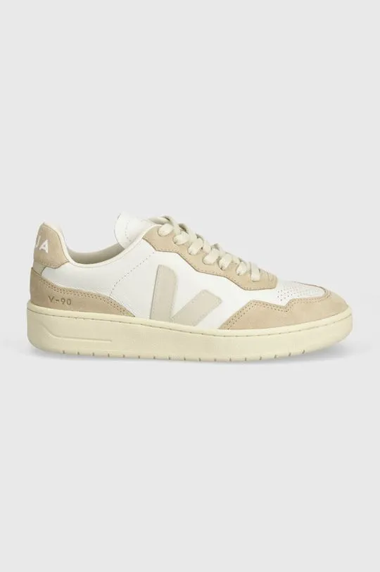 Veja leather sneakers V-90 beige color VD2003654