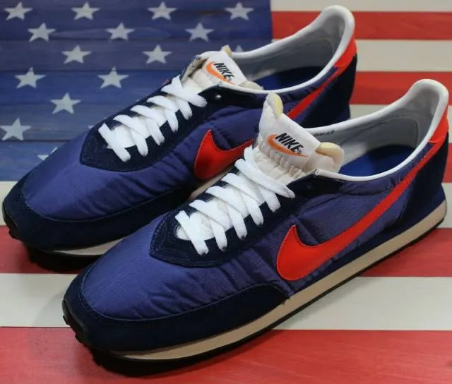 Vintage 1979 nike waffle 2 ii running shoes 79 70s 80s navy-blue orange men's 13